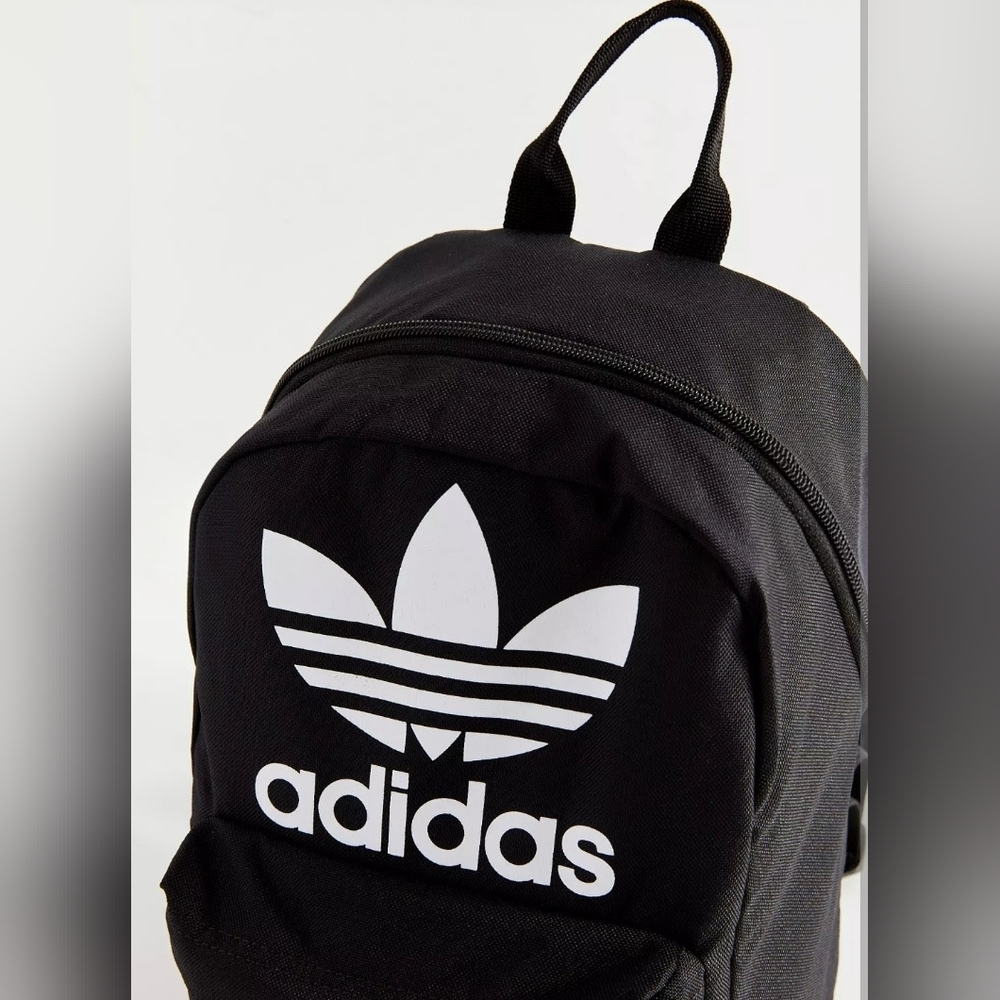 Adidas Trefoil Black and White Unisex Mini Backpack, EUC, 12H X 8W - Picture 2 of 13